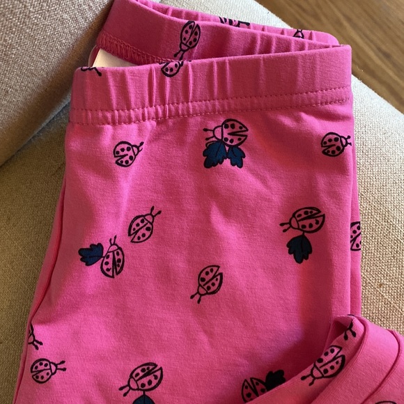 Hanna Andersson Kids Girls Ladybug Printed Leggings Pink Size 10 (140) - Picture 2 of 5